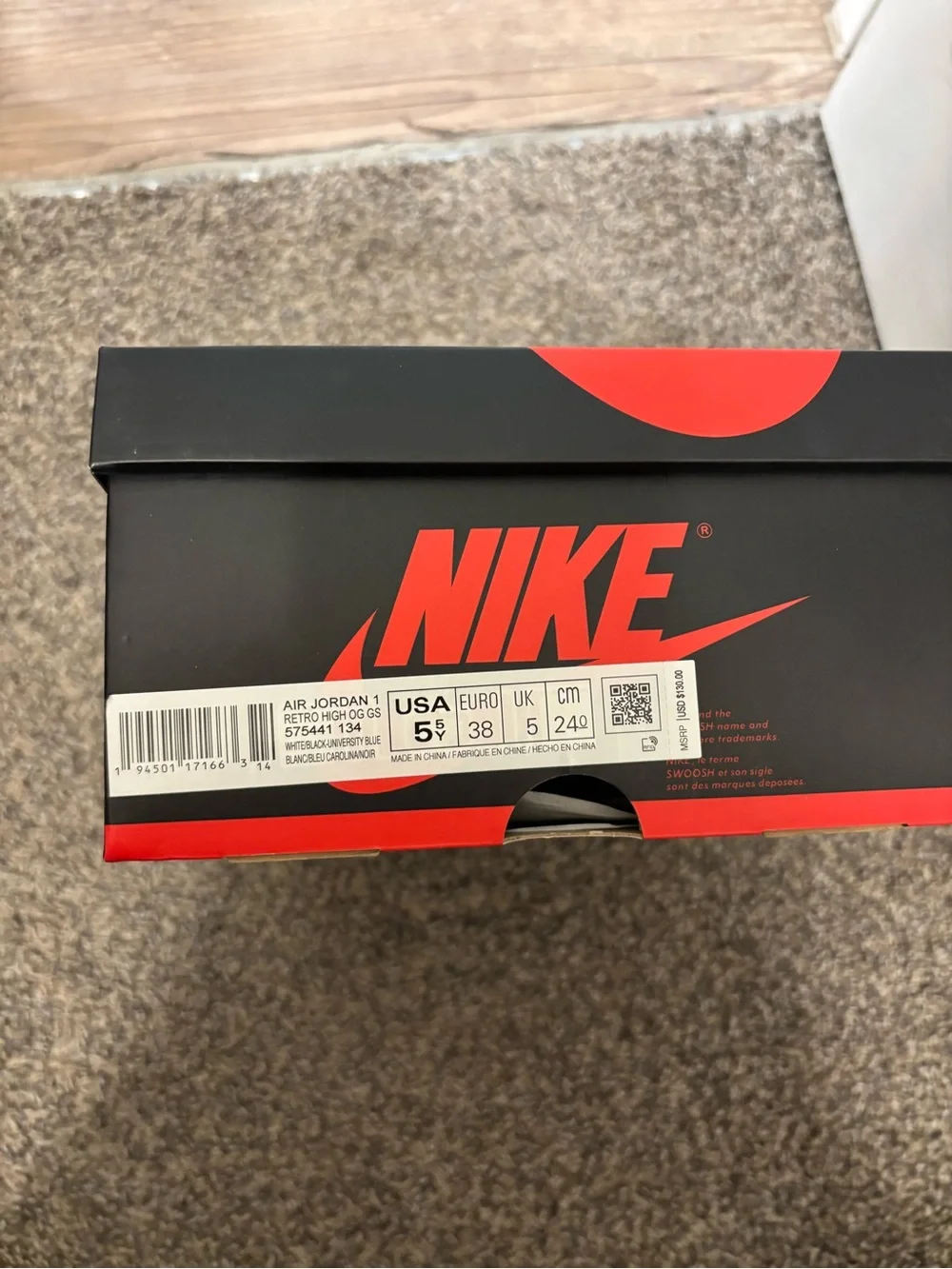 University Blue Retro 1 High 5.5